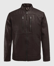 Men's Brown Thunder Storm Biker Leather Jacket