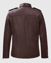 Men's Burgundy Rutland Riding Leather Jacket 