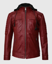 Men's Hooded Rodeo Leather Jacket