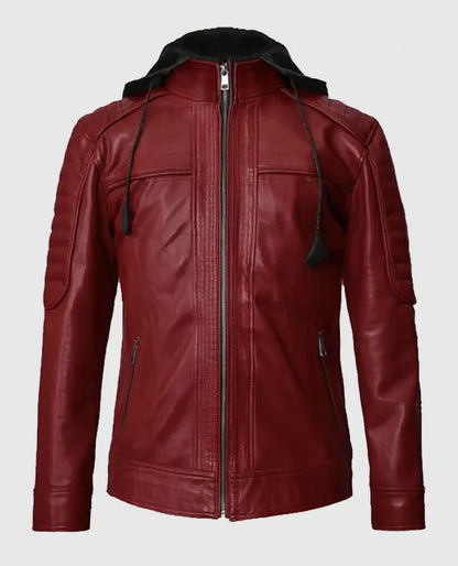 Men's Hooded Rodeo Leather Jacket