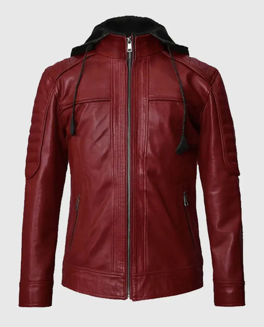 Men's Hooded Rodeo Leather Jacket