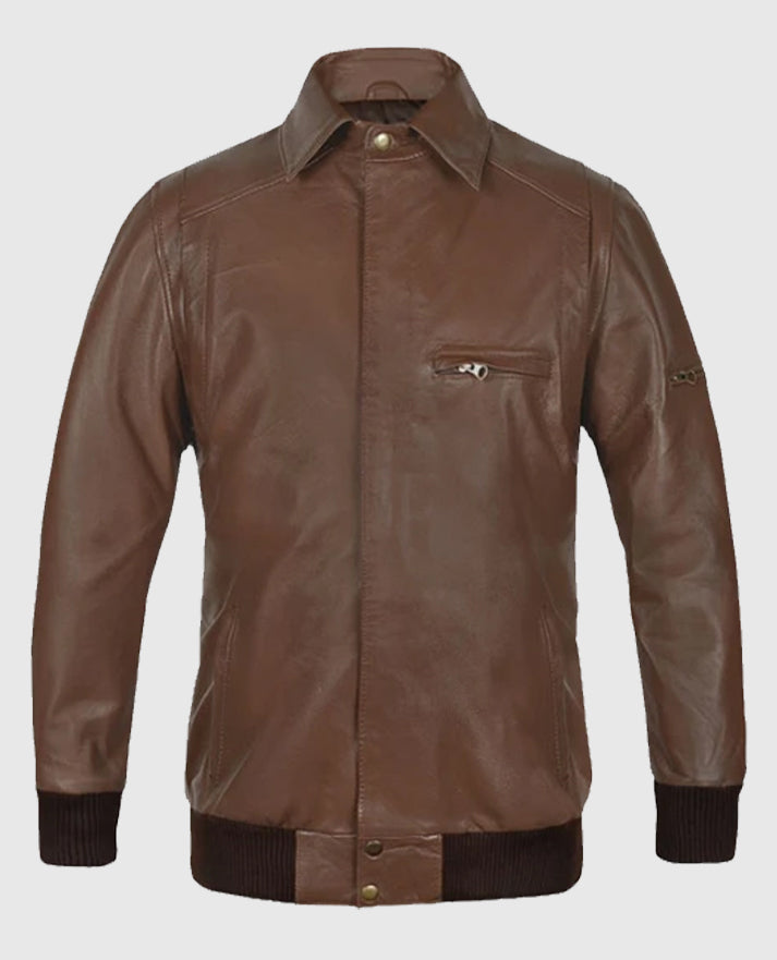 Men's Hunter Leather Bomber Jacket