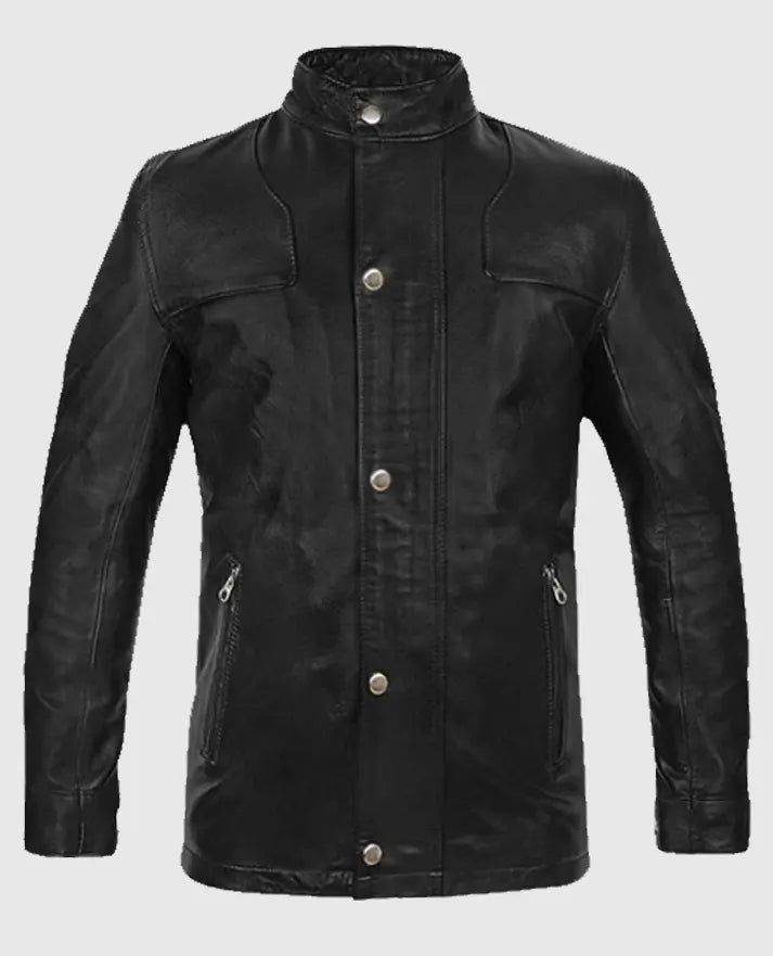 Men's Military Command Leather Jacket