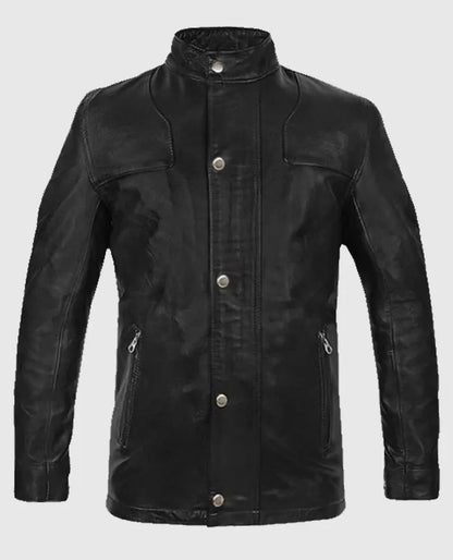Men's Military Command Leather Jacket