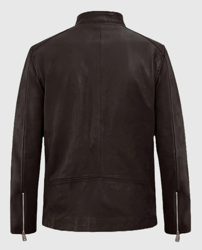 Men's Motorad Brown Biker Leather Jacket