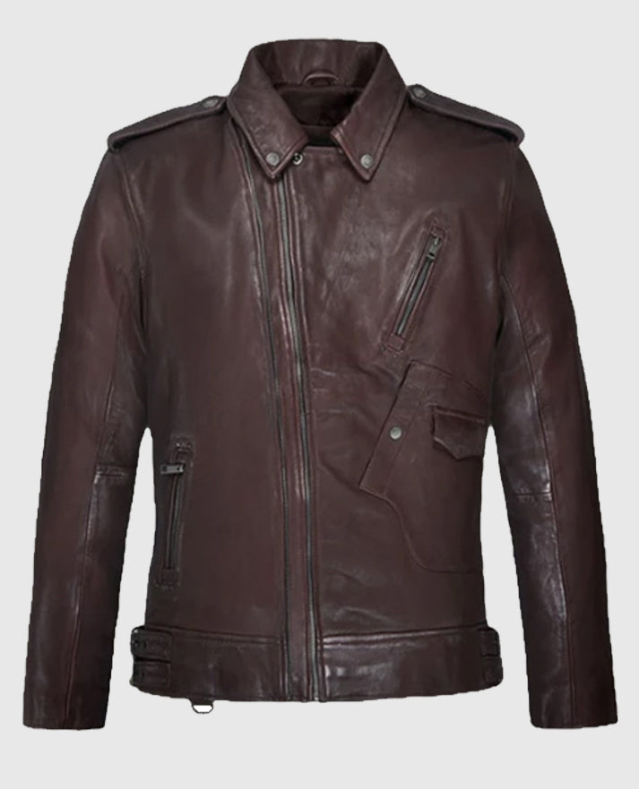 Men's Rider Burgundy Falcon Leather Jacket