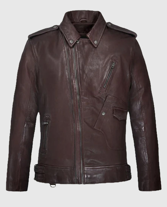 Men's Rider Burgundy Falcon Leather Jacket