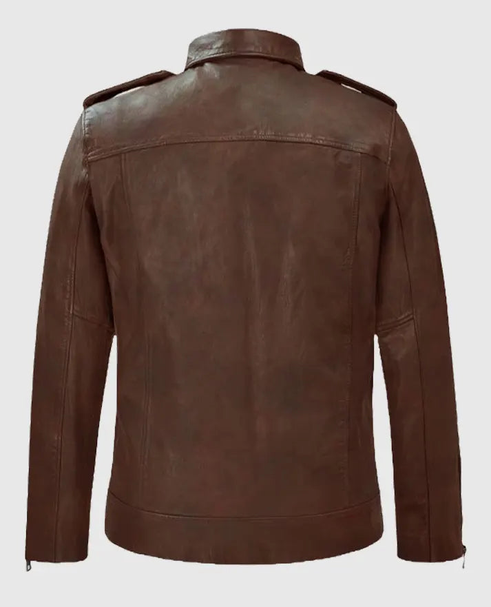Men's Rutland Riding Spanish Brown Leather Jacket