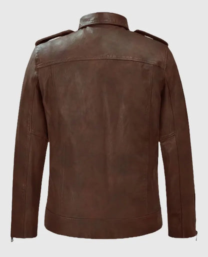 Men's Rutland Riding Spanish Brown Leather Jacket