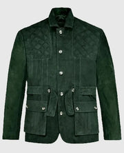 Men's Safari Forest Suede Leather Blazer