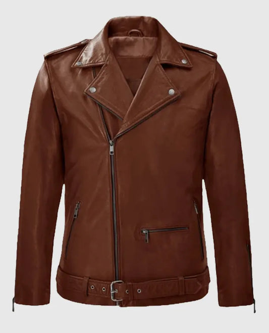 Mens' Rutland Tan Leather Riding Jacket