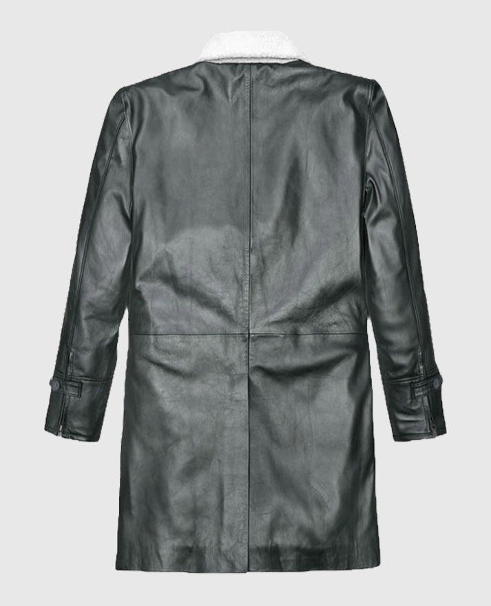 Metallic Gray Tom Hardy Trench Coat