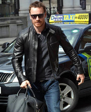 Michael Fassbender Frank Film Leather Jacket
