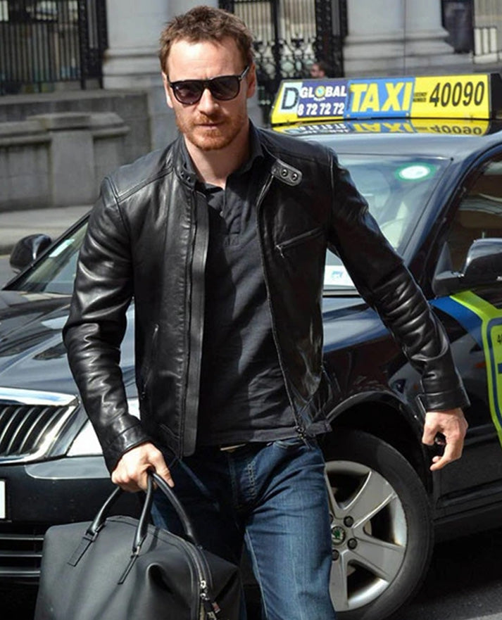 Michael Fassbender Frank Film Leather Jacket