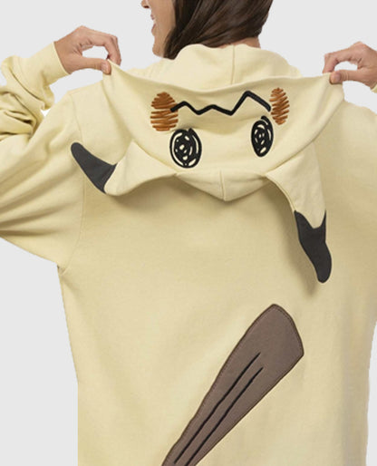 Mimikyu Themed French Terry Yellow Hoodie