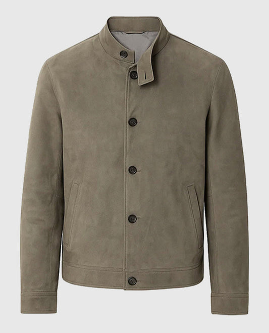 Mission Impossible Rogue Nation Jeremy Renner Gray Suede Jacket