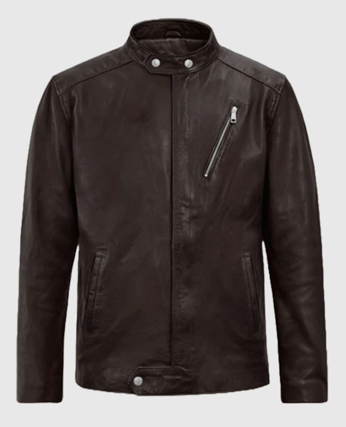 Motorad Brown Biker Leather Jacket For Men