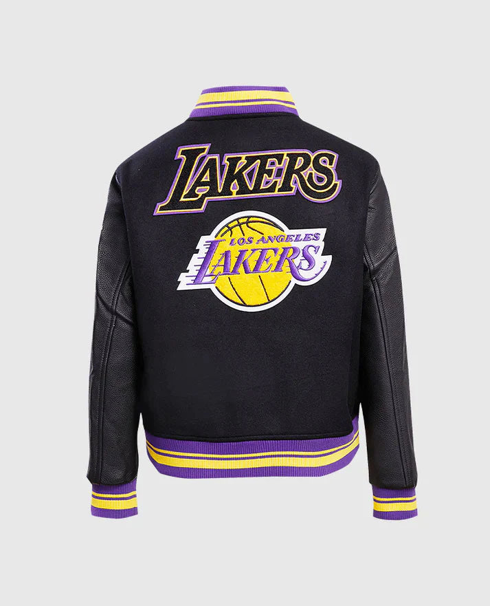 NBA Los Angeles Lakers  Black Letterman Jacket