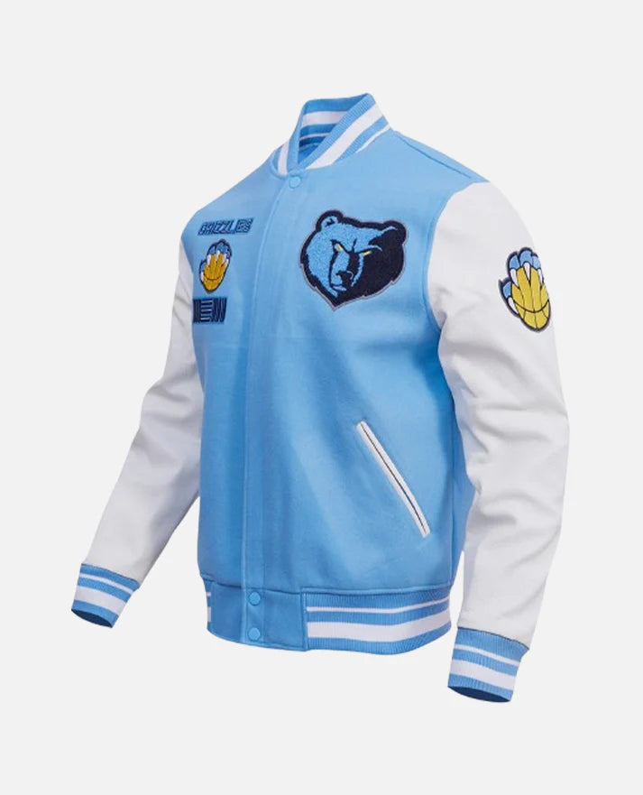 NBA Memphis Grizzlies Men's Rib Blue Wool Jacket