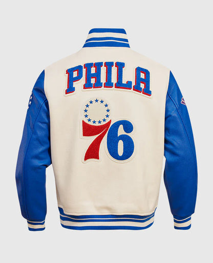 NBA Philadelphia 76ers Men's Rib Wool Jacket