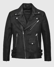 Nicholas Hoult Black Leather Jacket