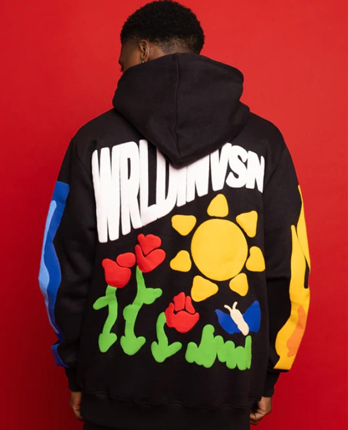 Night Or Day Black Fleece Hoodie