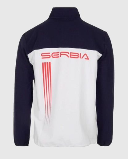 Paris Olympics Novak Djokovic Team Serbia Blue Fleece Jacket