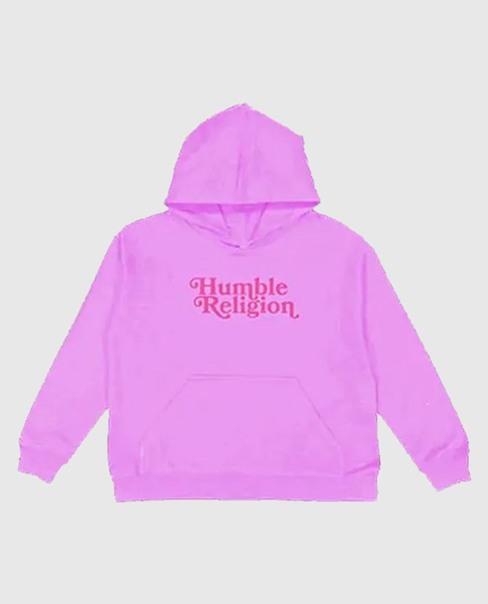 Pullover Humble Religion Pink Pullover Hoodie