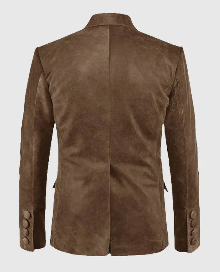 Quaint Leather Blazer for Men