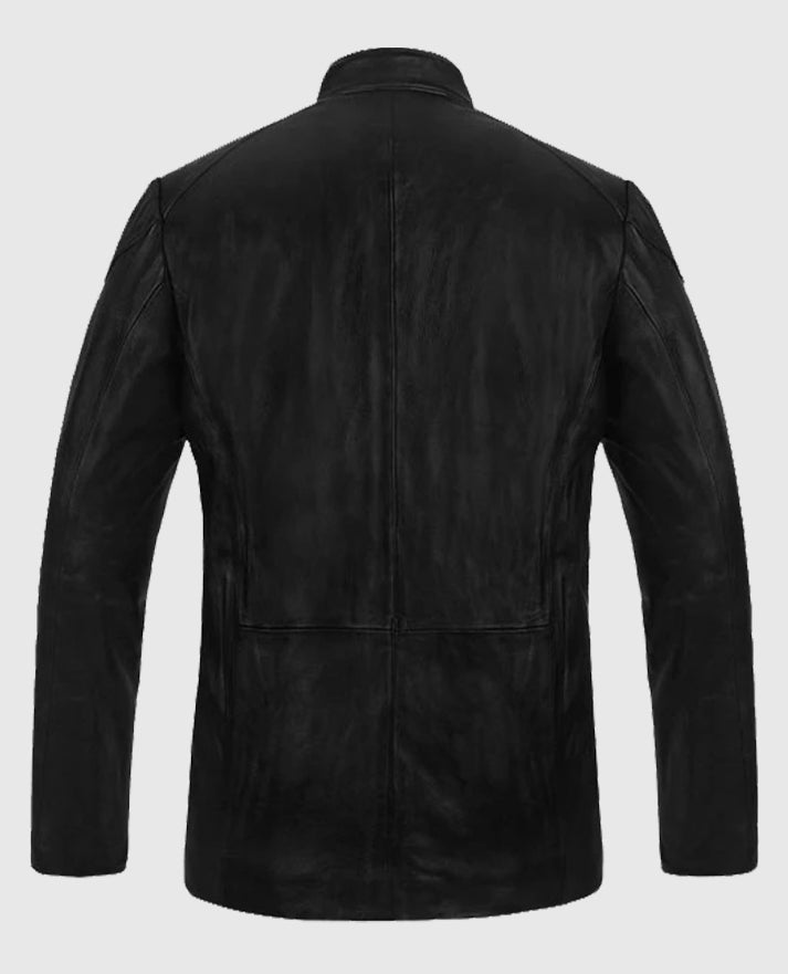 Real Steel Hugh Jackman Leather Black Jacket