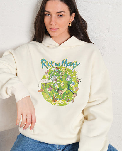 Rick and Morty Portal Collage Pullover Hoodie