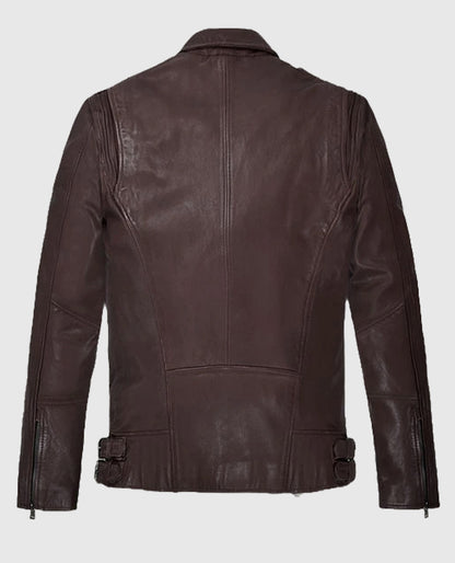 Rider Burgundy Falcon Leather Jacket for Men 