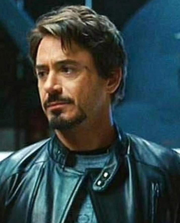 Robert Downey Jr. Iron Man Black Leather Jacket