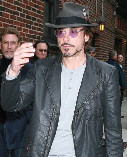Robert Downey Jr Leather Blazer
