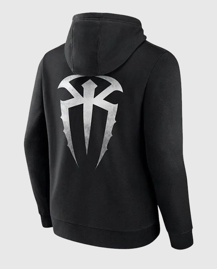 Roman Reigns Levels Above Black Hoodie Pullover