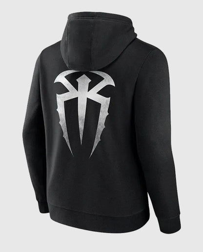 Roman Reigns Levels Above Black Hoodie Pullover