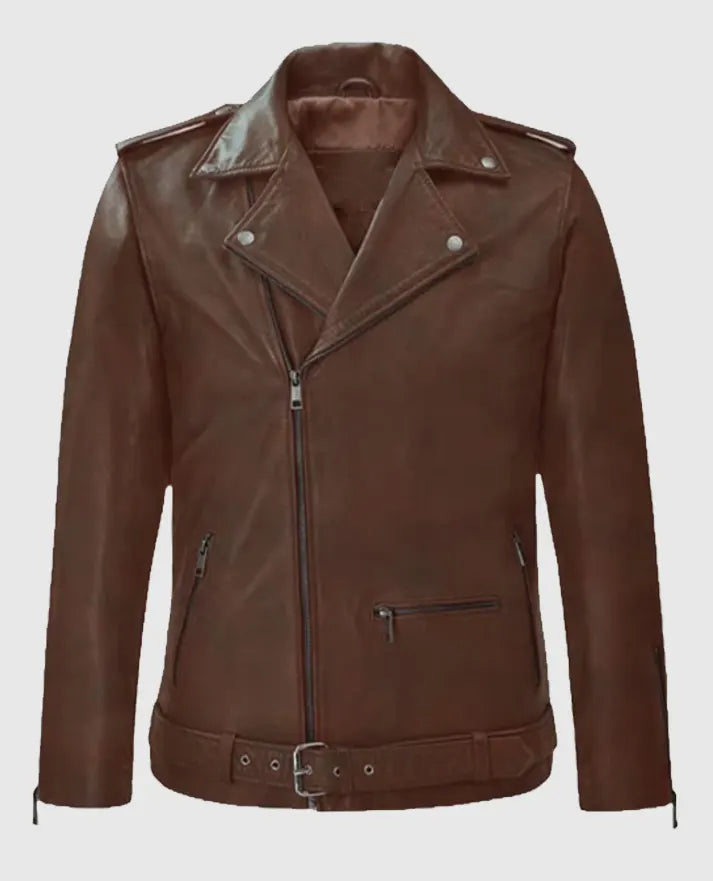 Rutland Riding Spanish Brown Leather Jacket for Men