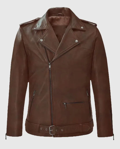 Rutland Riding Spanish Brown Leather Jacket for Men