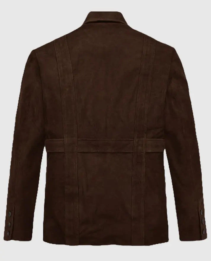 Safari Dune Suede Leather Blazer for Men