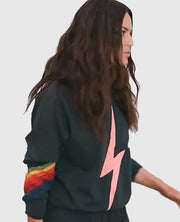 Real Housewives of Salt Lake City Lisa's navy lightning bolt sweatshirt