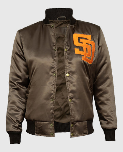 San Diego Padres Emma Stone Brown Jacket