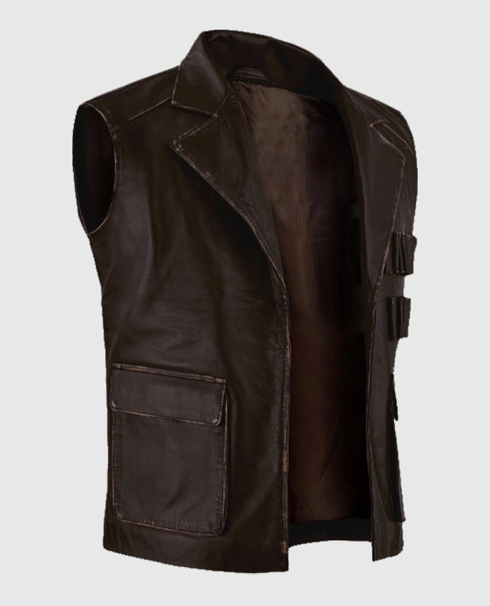 Sean Connery The League of Extraordinary Gentlemen Leather Brown Vest