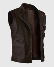 Sean Connery The League of Extraordinary Gentlemen Leather Brown Vest