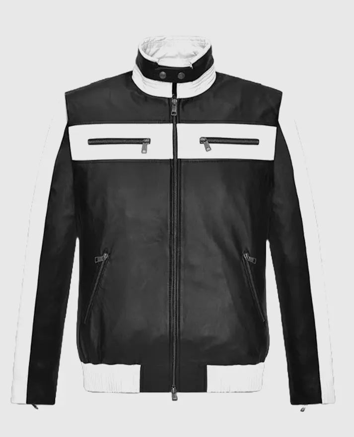 Sebastian Stan Black Leather Jacket