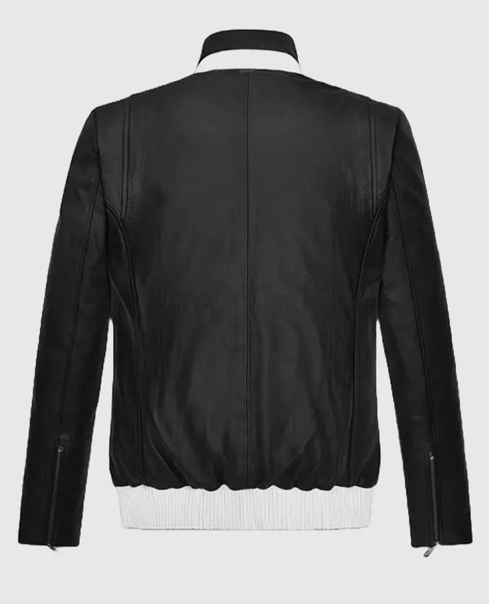 Sebastian Stan Leather Black Jacket