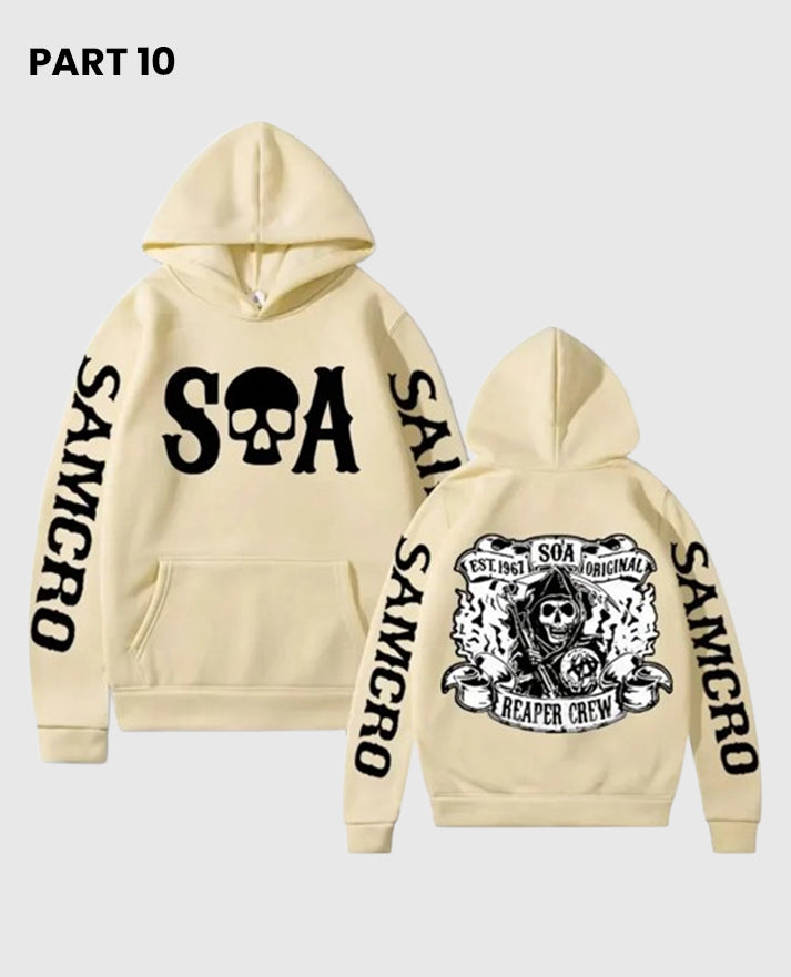 Sons of Anarchy SAMCRO Beige Hoodie