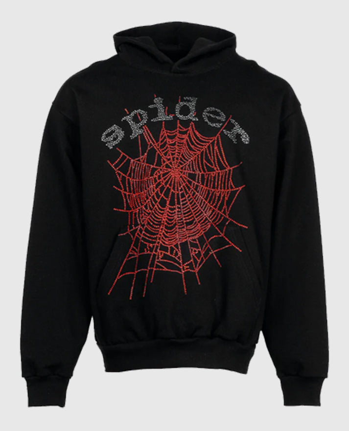 Sp5der OG Rhinestone Logo Hoodie