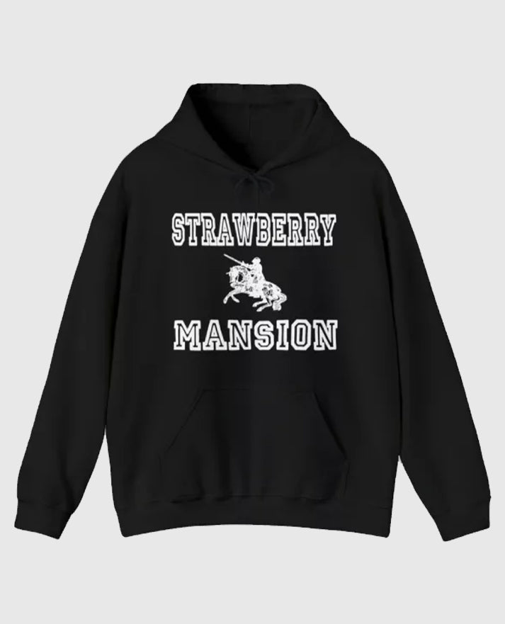 Strawberry Mansion Black Pullover Hoodie