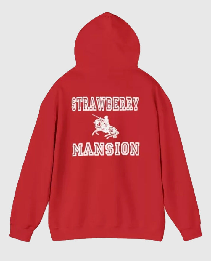 Strawberry Mansion Red Pullover Hoodie
