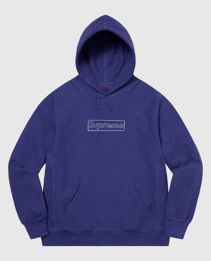 Supreme KAWS Chalk Logo Blue Sweatshirt 